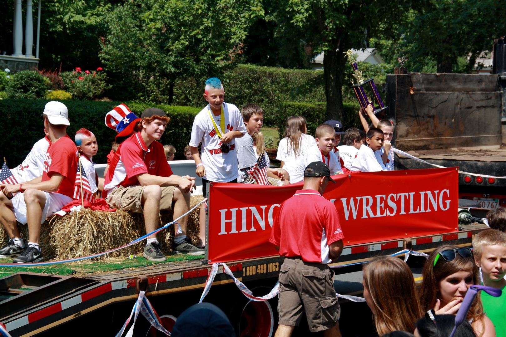 Hingham Wrestling proudly displays their awards